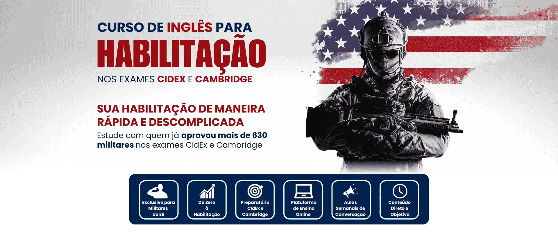 Curso de inglês para habilitação nos exames Cidex e Cambridge